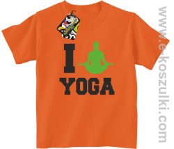 I love YOGA - koszulka dziecięca pomarańczowy