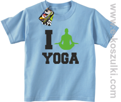 I love YOGA - koszulka dziecięca błękitny