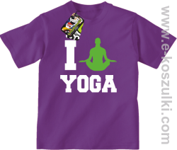 I love YOGA - koszulka dziecięca fioletowy