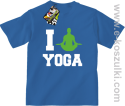 I love YOGA - koszulka dziecięca niebieski