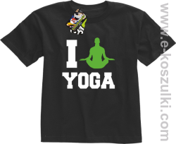 I love YOGA - koszulka dziecięca czarny
