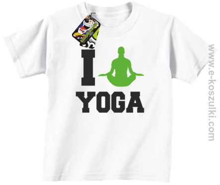 I love YOGA - koszulka dziecięca biały
