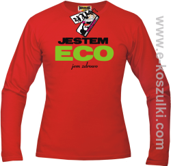 Jestem ECO - longsleeve męski - czerwony