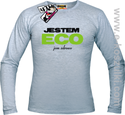 Jestem ECO - longsleeve męski - melanżowy