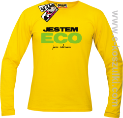 Jestem ECO - longsleeve męski - żółty