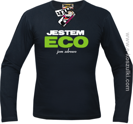 Jestem ECO - longsleeve męski - czarny