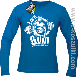 LORD Gym Stop wishing Start Doing - longsleeve męski niebieski