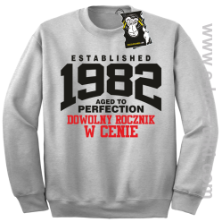 Established aged to perfection - bluza z dowolnym nadrukiem bez kaptura melanż