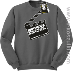 Impreza oficjalnie rozpoczęta - modna bluza bez kaptura szara