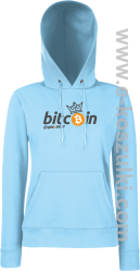 Bitcoin Standard Cryptominer King - bluza damska kaptur błękitna