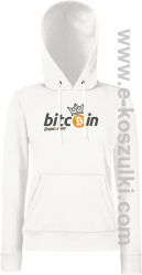 Bitcoin Standard Cryptominer King - bluza damska kaptur biała