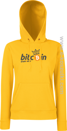 Bitcoin Standard Cryptominer King - bluza damska kaptur żółta