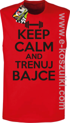 Keep Calm and trenuj bajce - bezrękawnik męski  czerwony