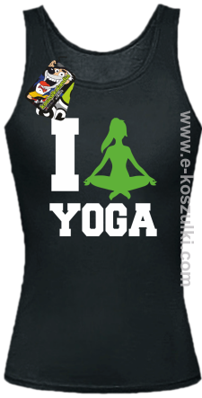 I love YOGA - top damski czarny