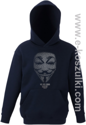 We are Anonymous We are Legion We do not forgive, we do not forget Expect us - bluza dziecięca z kapturem granatowa