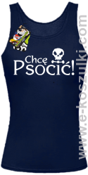 Chcę psocić - top damski granatowy