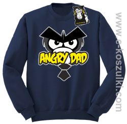 Angry dad - zabawna bluza dla taty bez kaptura granatowa