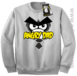 Angry dad - zabawna bluza dla taty bez kaptura melanż
