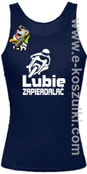 Lubie zapierdalać - top damski granatowy
