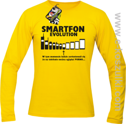 Smartfon evolution - longsleeve męski - żółty