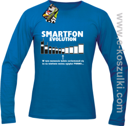 Smartfon evolution - longsleeve męski - niebieski