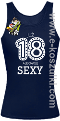 Już 18-tka ale ciągle sexy - top damski granatowy