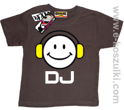 DJ koszulka dziecięca - brązowy
