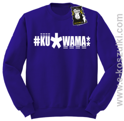 ku.wama - bluza z napisem bez kaptura fioletowa