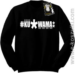ku.wama - bluza z napisem bez kaptura czarna