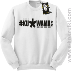 ku.wama - bluza z napisem bez kaptura biała