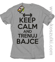 Keep Calm and trenuj bajce - koszulka męska  melanż