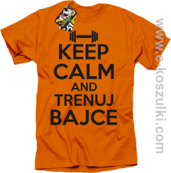Keep Calm and trenuj bajce - koszulka męska  pomarańcz