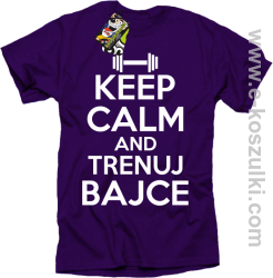 Keep Calm and trenuj bajce - koszulka męska  fioletowy