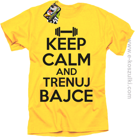 Keep Calm and trenuj bajce - koszulka męska  żółty