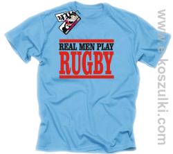 Rugby - koszulka męska - błękitny