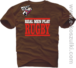 Rugby - koszulka męska - brązowy