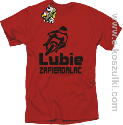 Lubie zapierdalać - koszulka męska czerwony
