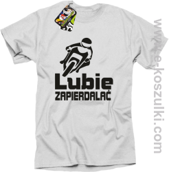 Lubie zapierdalać - koszulka męska biały