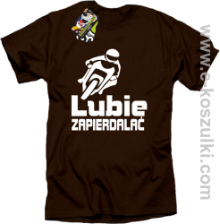 Lubie zapierdalać - koszulka męska brązowy