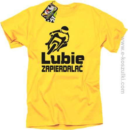Lubie zapierdalać - koszulka męska żółty
