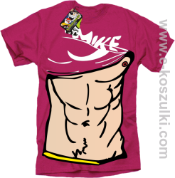 Wyrzeźbiony brzuch - koszulka męska fuchsia