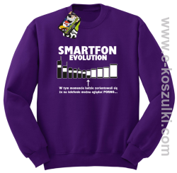 Smartfon evolution - bluza męska bez kaptura - fioletowa