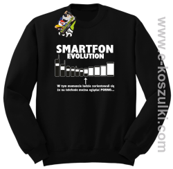 Smartfon evolution - bluza męska bez kaptura - czarna