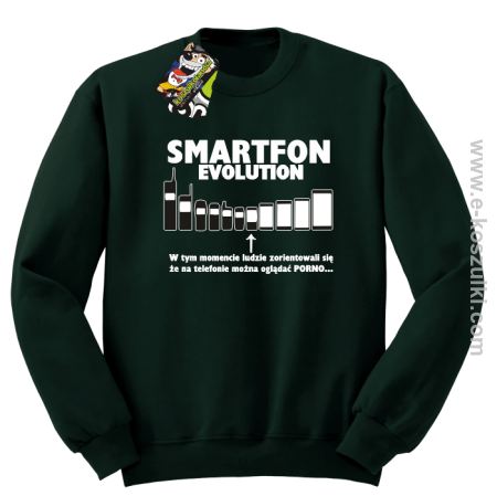 Smartfon evolution - bluza męska bez kaptura