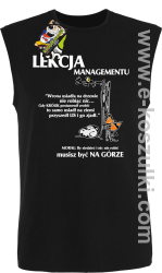 Lekcja managementu - morał musisz być na górze - bezrękawnik męski czarny