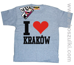I love Kraków koszulka dziecięca - melanż