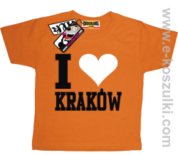 I love Kraków koszulka dziecięca - pomarańczowy