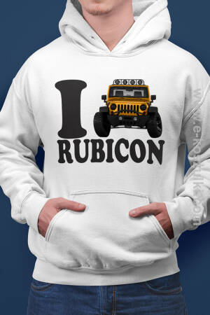 I love RUBICON - bluza męska z kapturem