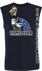 Game over po imprezie - bezrękawnik męski granatowy