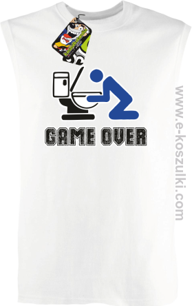Game over po imprezie - bezrękawnik męski biały